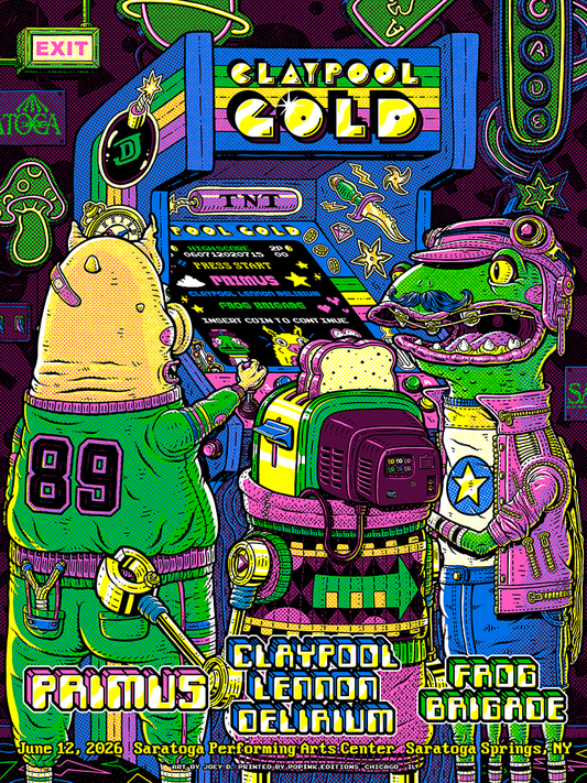 Claypool GOLD x Joey D : Saratoga, NY : Signed 6-Color Screenprint Poster AP Edition